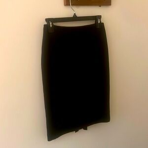 Antonio Melani Black Midi Skirt w/ Slit in back